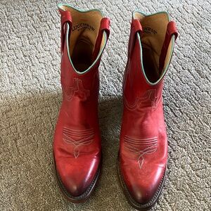 Lucchese Vibrant Red Western Boots